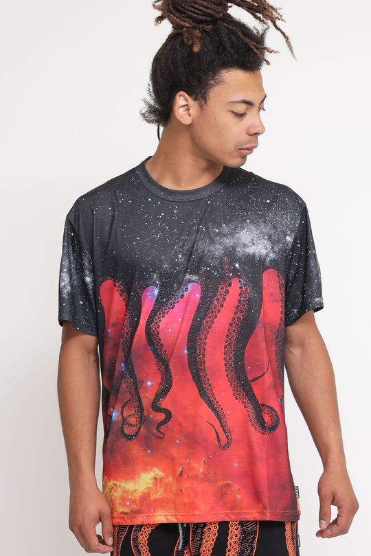 Octopus Galaxy Tee - Black