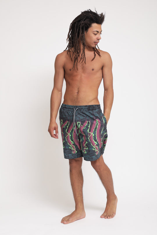 Octopus Galaxy Boardshort - Black