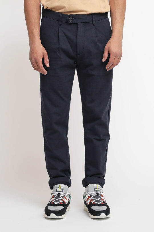 Pantaloni Pinces Bottom Fold - Navy Blue