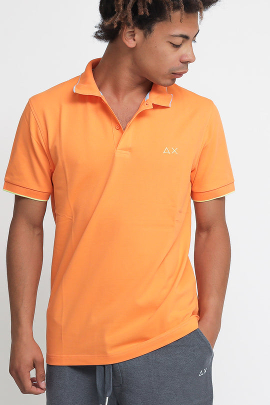 Polo Small Stripe On Collar - Carota