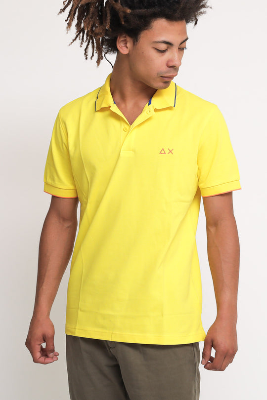 Polo Small Stripe On Collar - Giallo