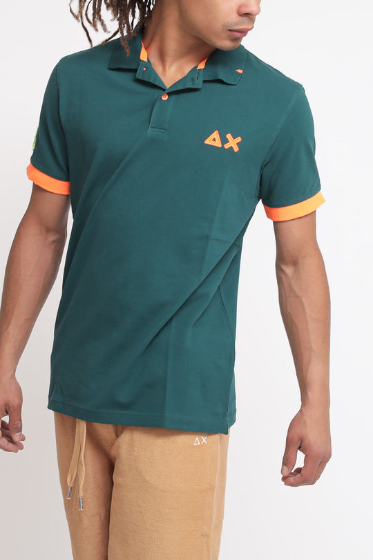 Polo Logo Fluo - Verde Inglese