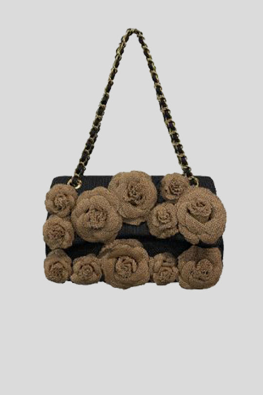 Tracolla Media in Juta - Nero+Naturale