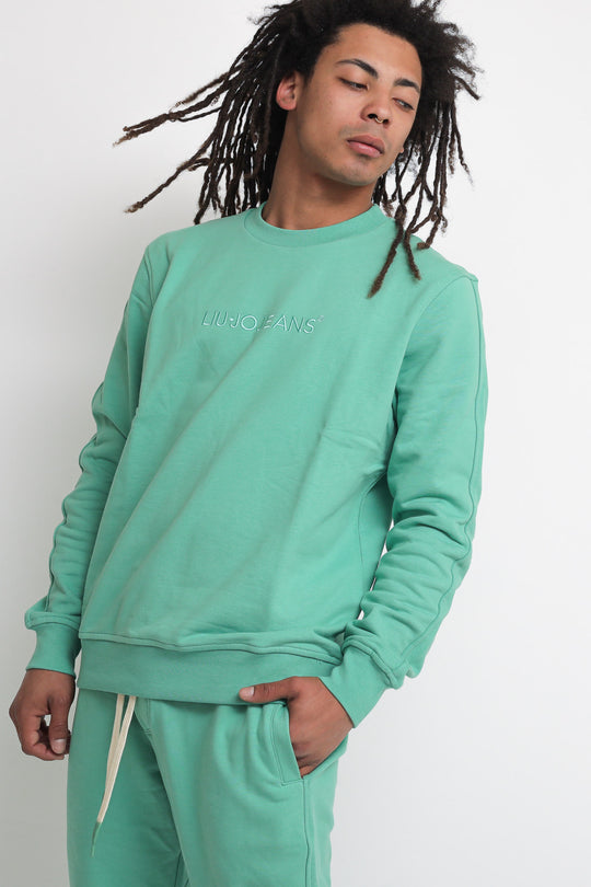 Felpa Crew Jeans - Green