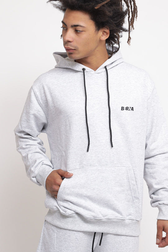 Felpa Con Cappuccio - Grigio Melange