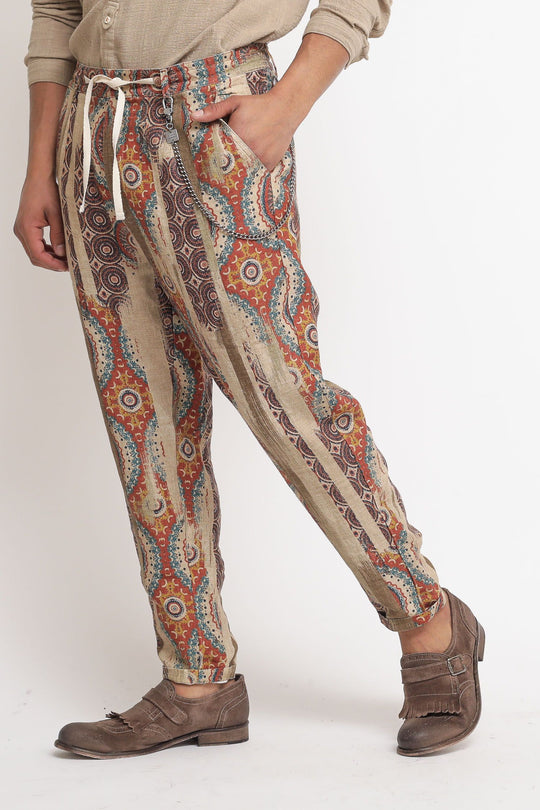 Pantalone Lino Stampa Campione