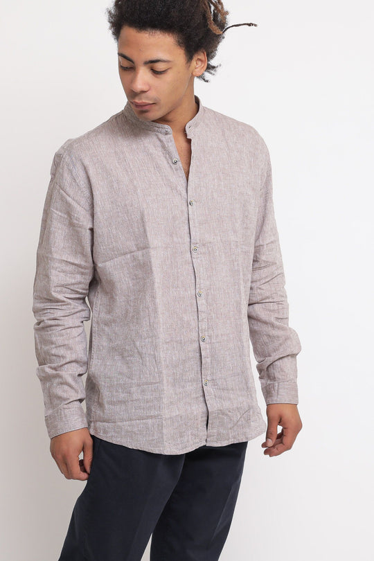 Camicia Fil Coupe - Marrone
