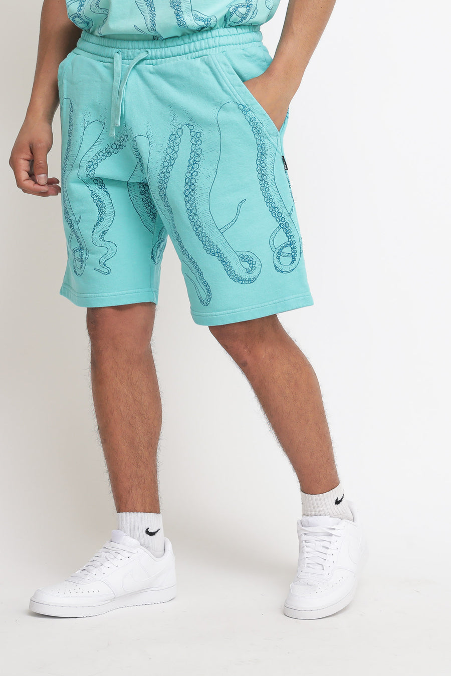 Octopus Dyed Sweatshorts - Aquamarine