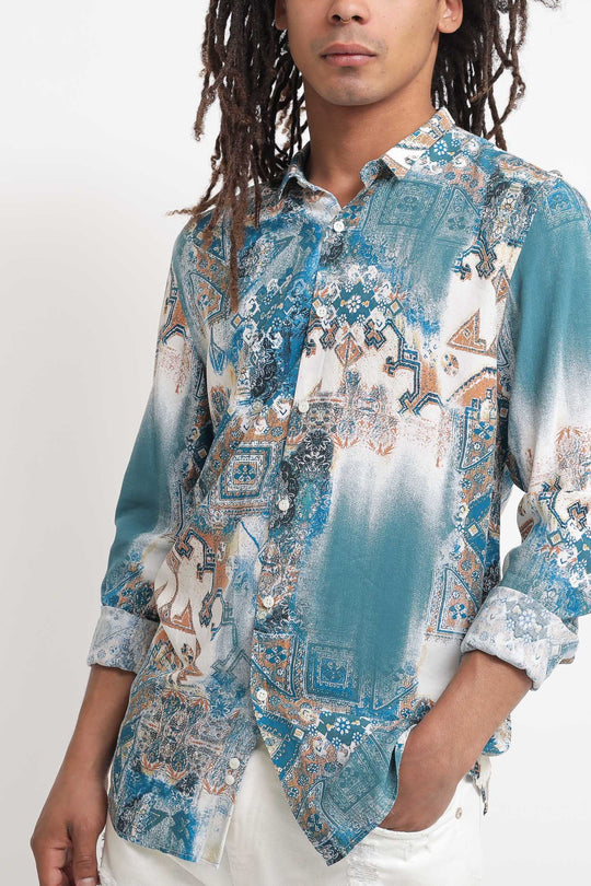 Camicia Fantasia Collo Piccolo