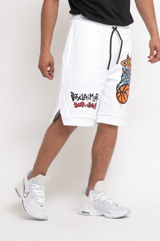 Bermuda Uomo in Felpa - Bianco