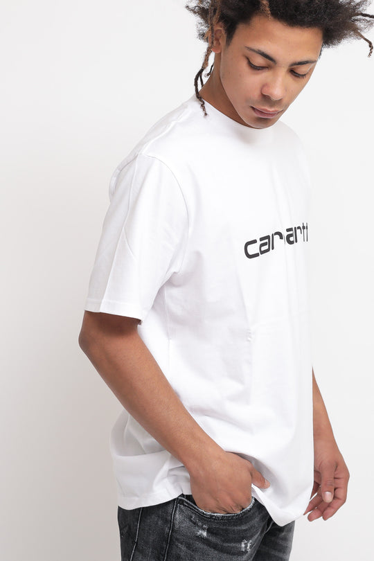 S/s Script T-shirt - White Black