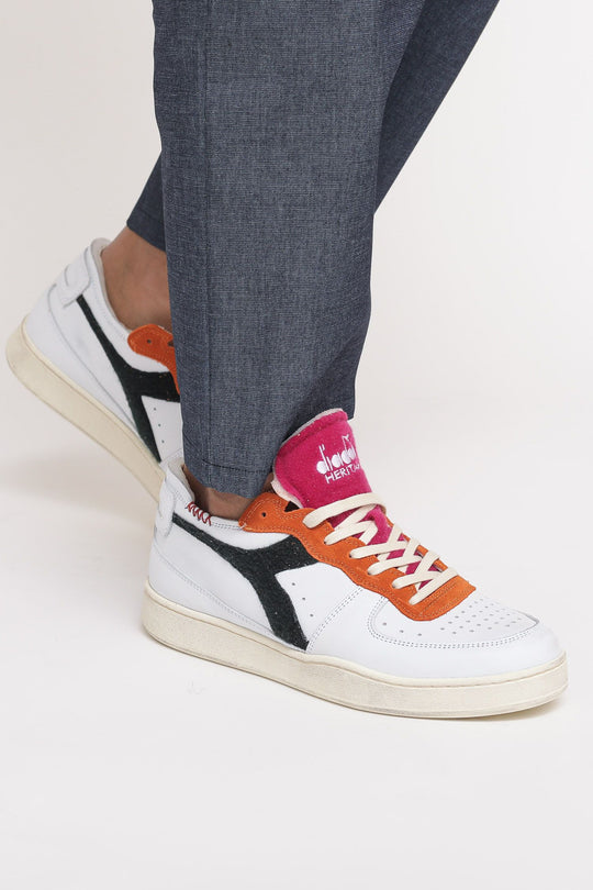 Mi Basket Row Cut Tennis - White/Eden