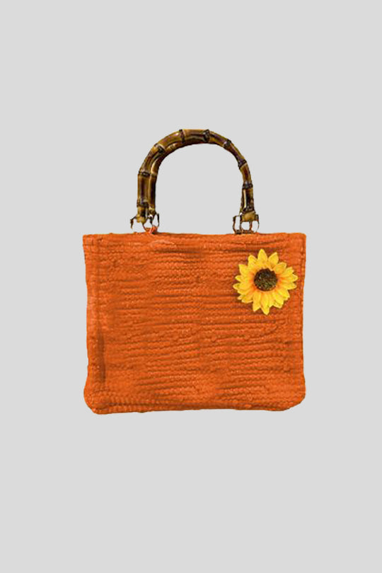 Tote Bag Mini Con Manico Bamboo - Arancio