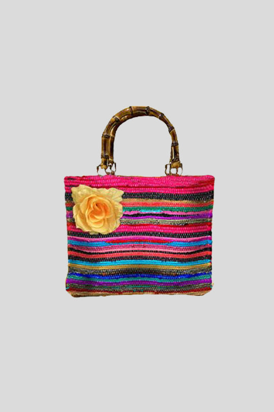 Tote Bag Mini Con Manico Bamboo - Multicolor
