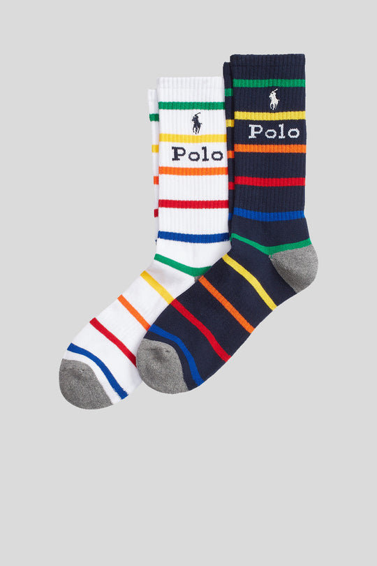 Stripes Crew Sock 2 Pack - Multi
