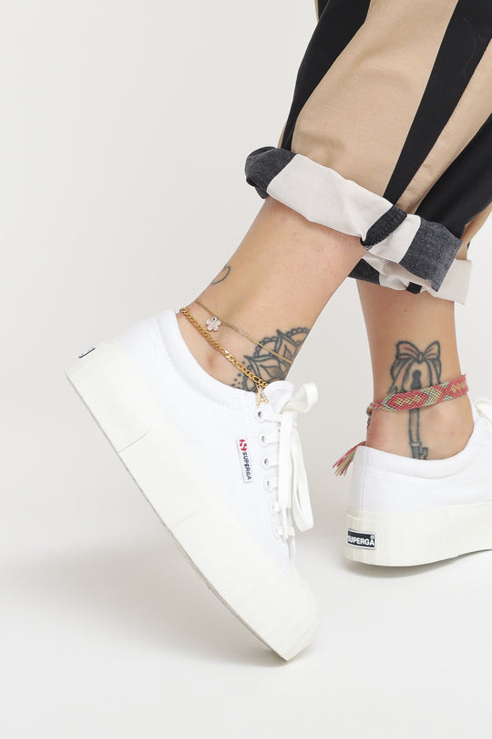 2631 Stripe Platform - White/White Avorio