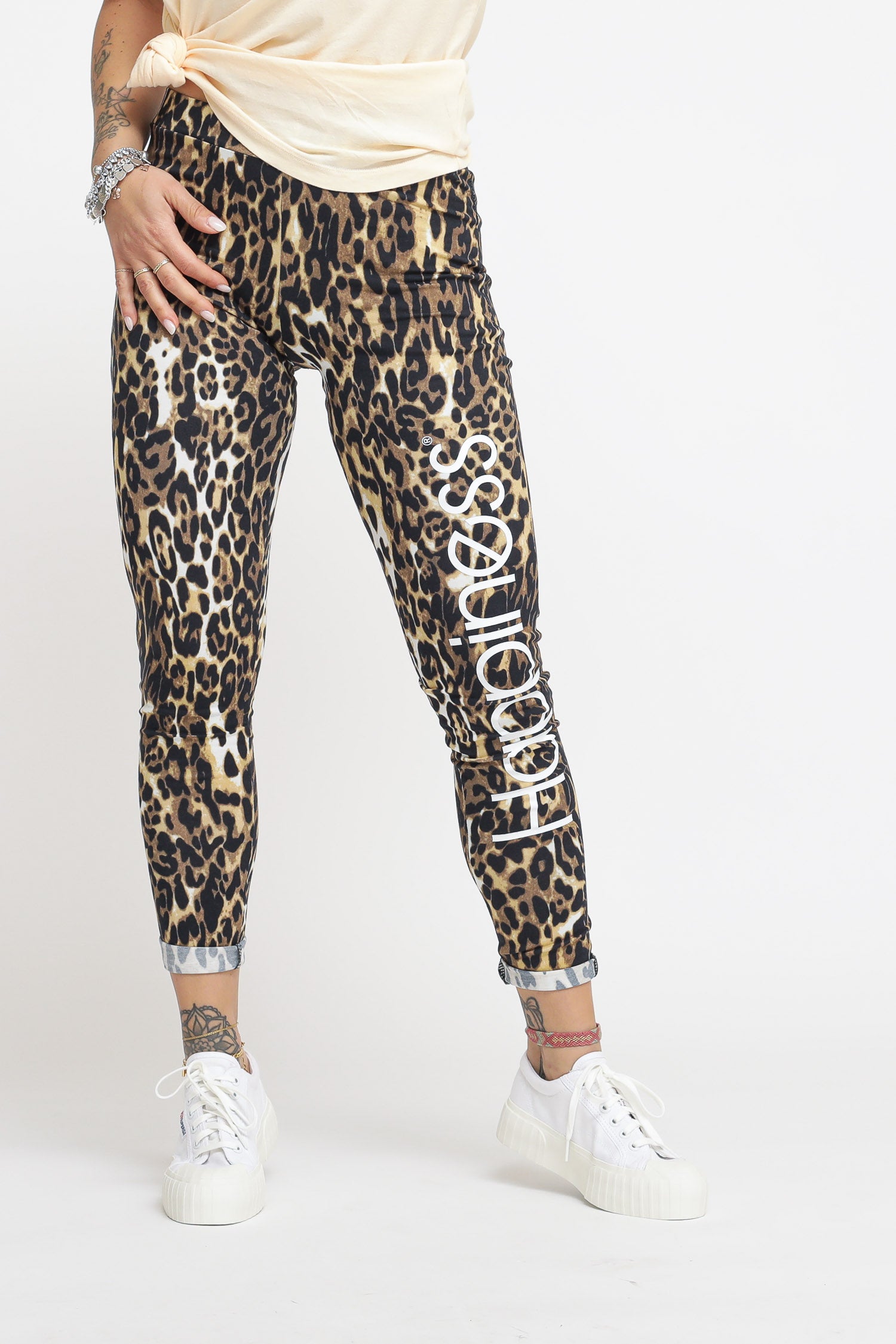 Pantalone Leggings Happiness Leopardati Pantalone Guaranteed