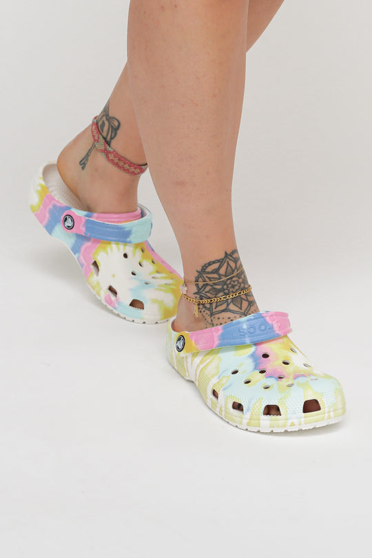 Classic Tye Die Graphic  Clog - White/Multi