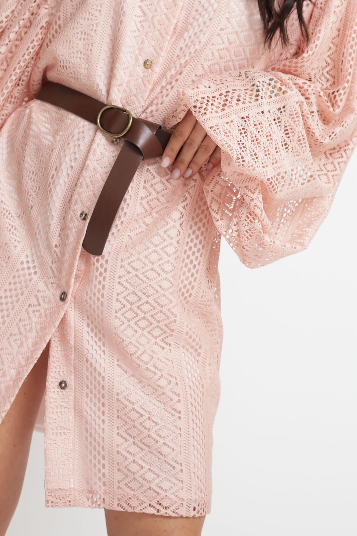 Abito Camicia Corto - Cipria — 5