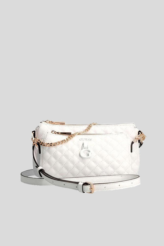 Rue Rose DBL Pouch Crossbody - White