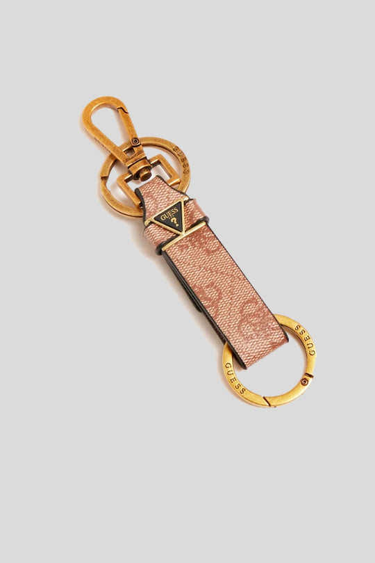 Vezzola Flat Key Ring - Beige/Brown