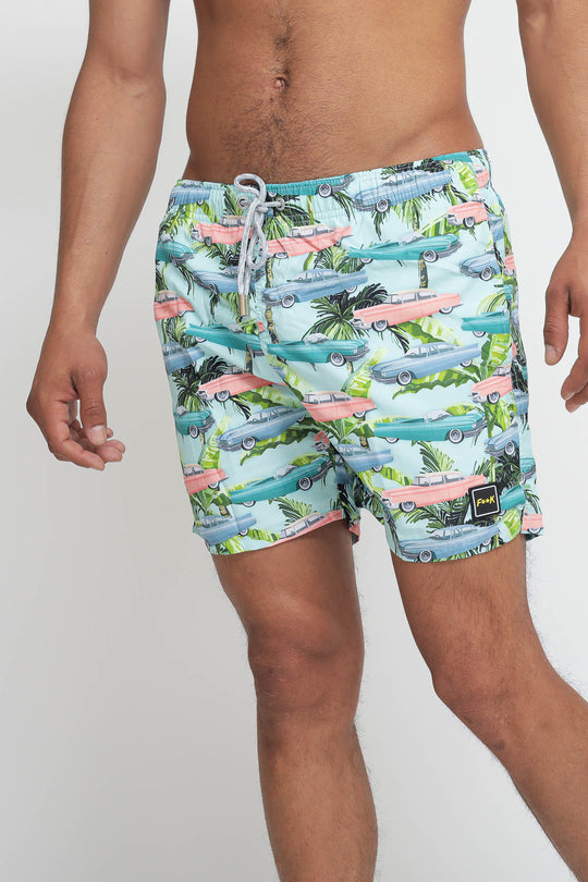 Microfiber Printed Short - Fantasia