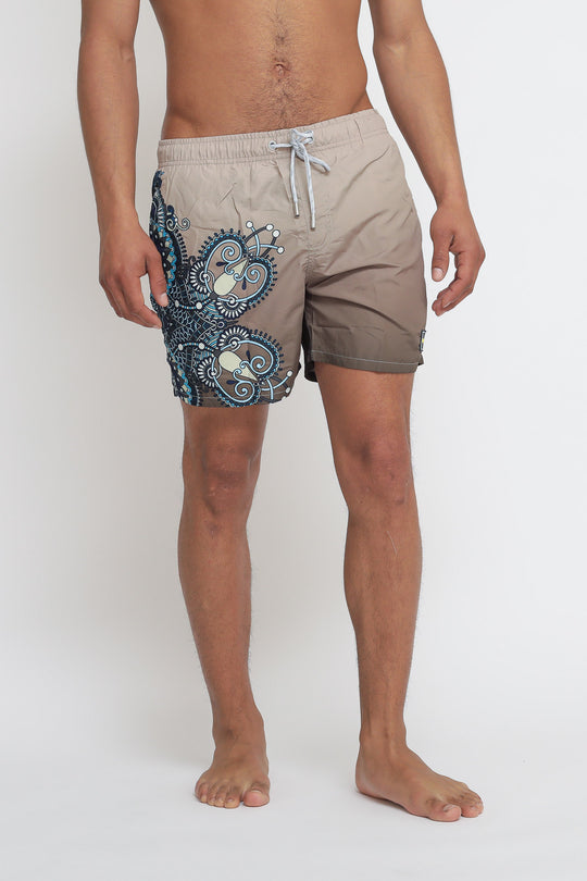 Microfiber Printed Short - Fantasia