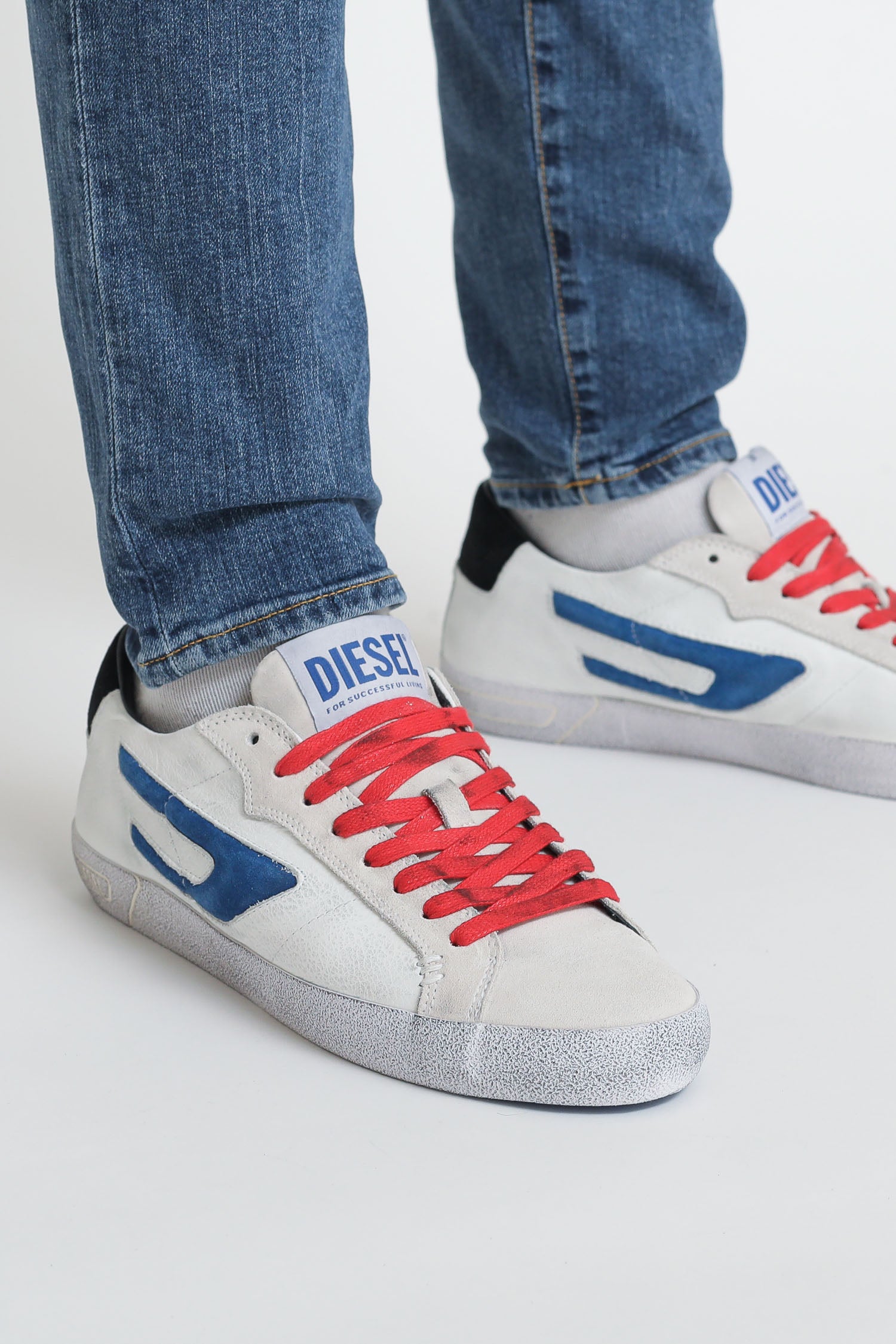 Diesel S-leroji Low - White Nimbus Cloud/ Nautical Blue Multicolore Uomo