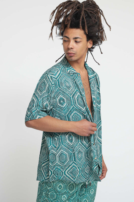 Bowling Shirt Safi - Verde
