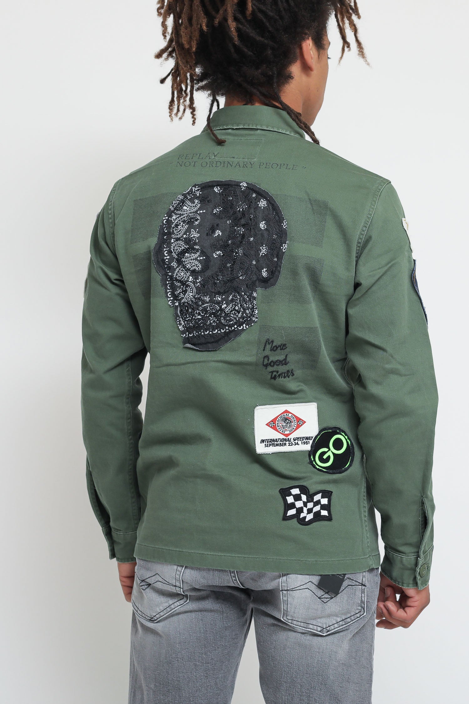 Giacca da Moto in Pelle Verde da Uomo | D'Arienzo Giacca da Moto in Pelle Verde da Uomo | D'Arienzo