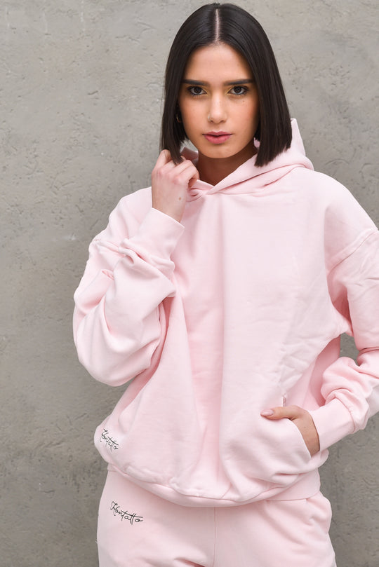 Felpa Cappuccio Donna - Rosa