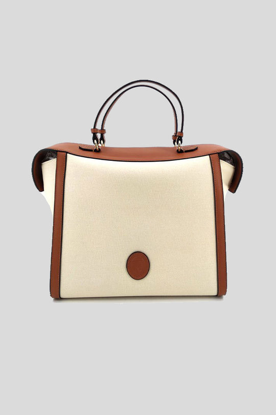 Aster Shopping Canvas + Pu - Light Beige/Leather Brown