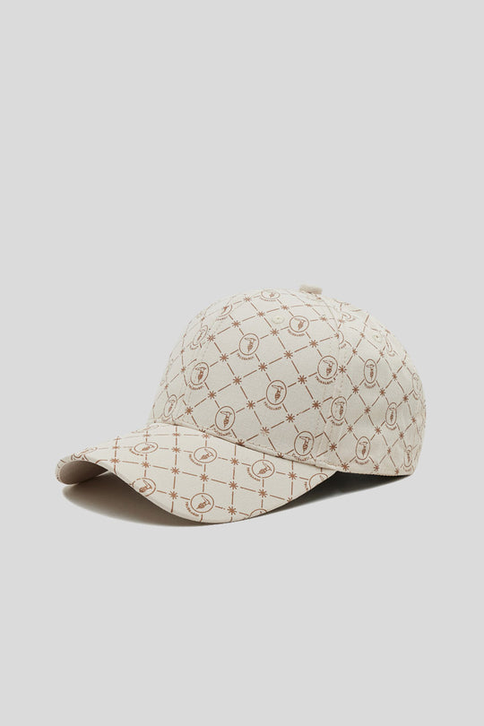Baseball Hat Monogram - White Swan Almond