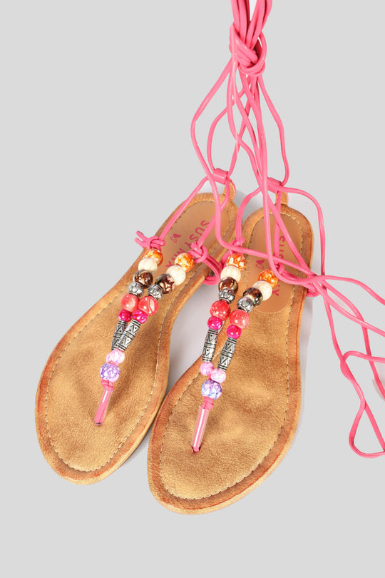 Sandalo C/perle - Fuxia