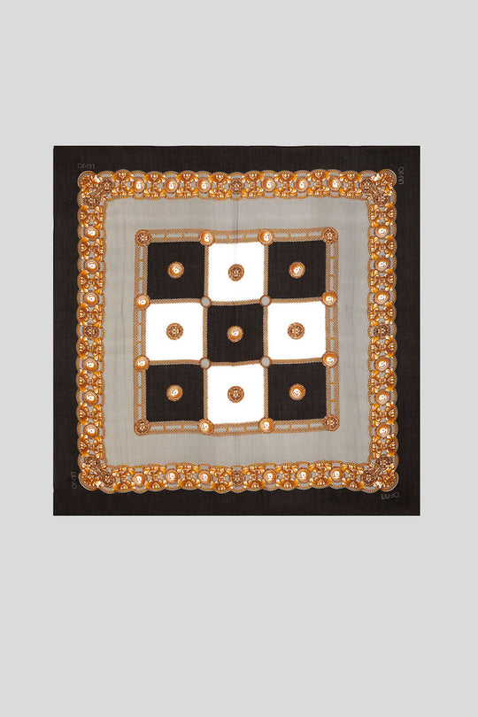 Foulard Orn/Lion - Nero