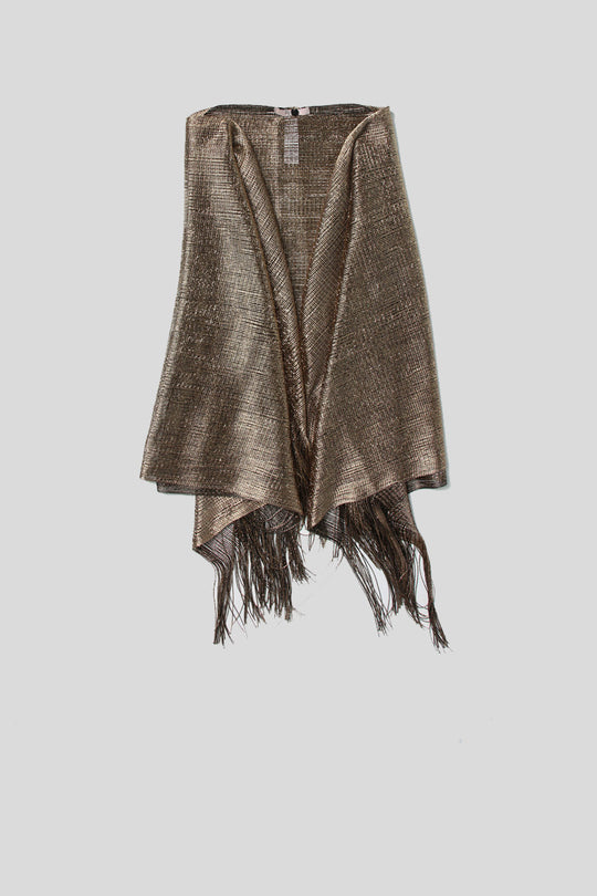 Poncho Crop Rete - Light Gold