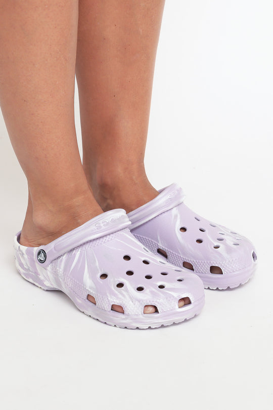 Classic Marbled Clog - Lavander Multi