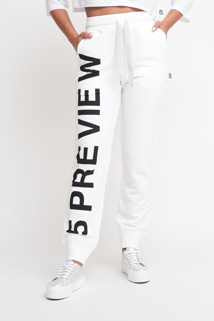 Big Logo Salma Pant - Bright White — 2