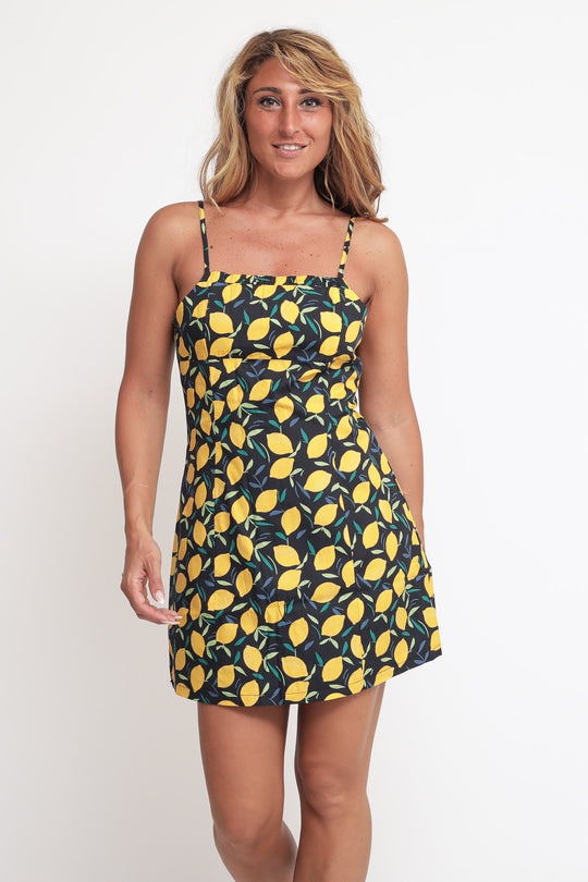 Ladies Dress - Lemon Print