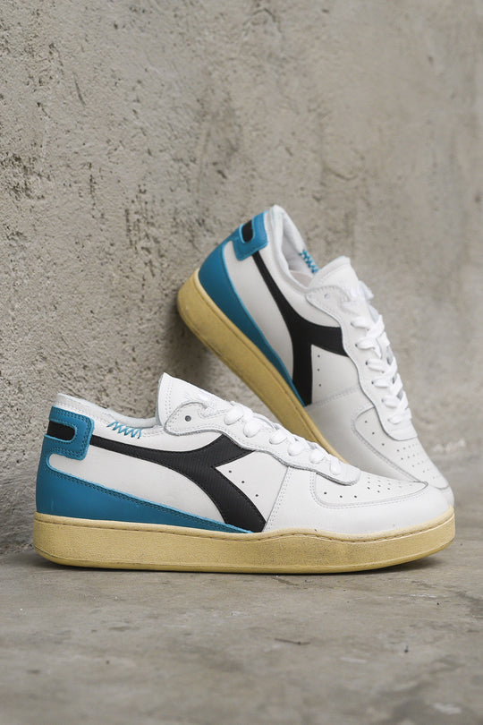 Mi Basket Row Cut - White/Harbor Blue