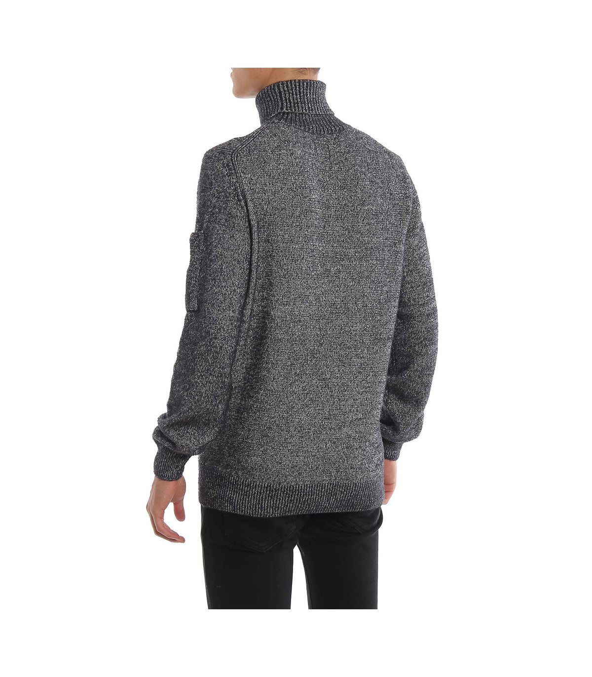 Turtle Neck Fleece Knit - Cement — 3