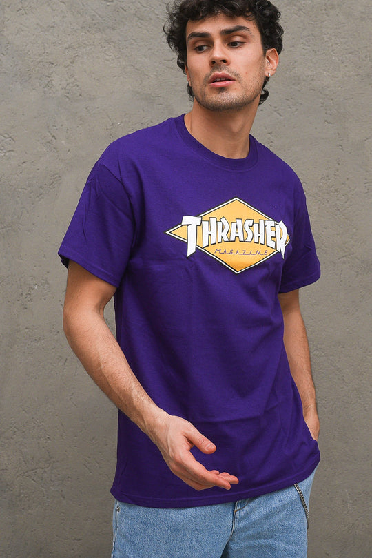 Thrasher Diamond Logo Tee - Purple