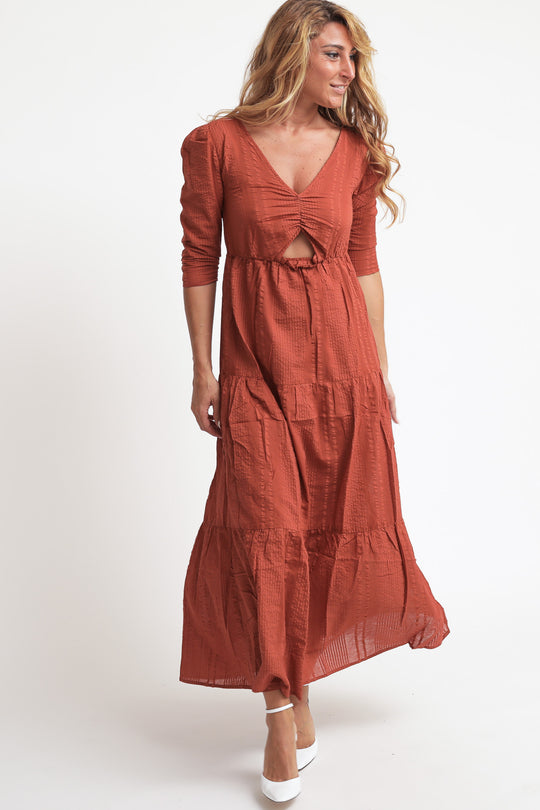 Ladies Dress - Rust