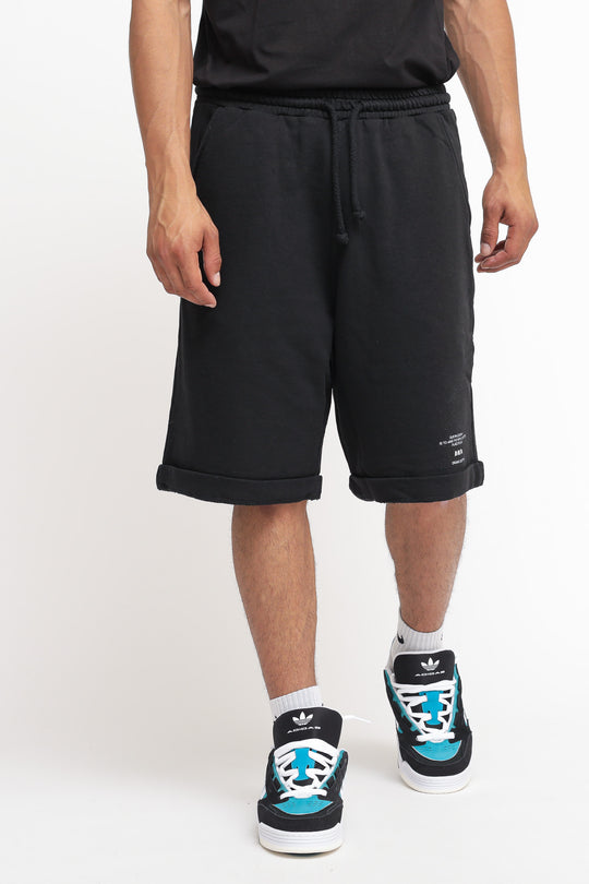 Bermuda Felpa Tasca - Nero