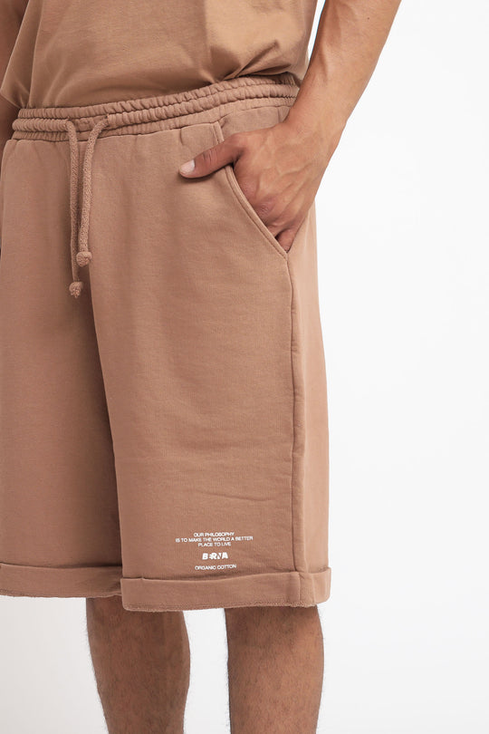 Bermuda Felpa Tasca - Caffelatte