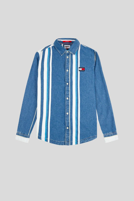 Tjm Stripe Denim Shirt - Denim Medium