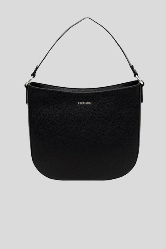 New Lisbona Hobo Md Grain Pu - Black