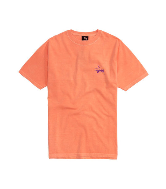 Basic Stussy Pig Dyed Tee - Neon Orange