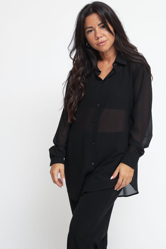 Camicia Taglio Uomo - Nero