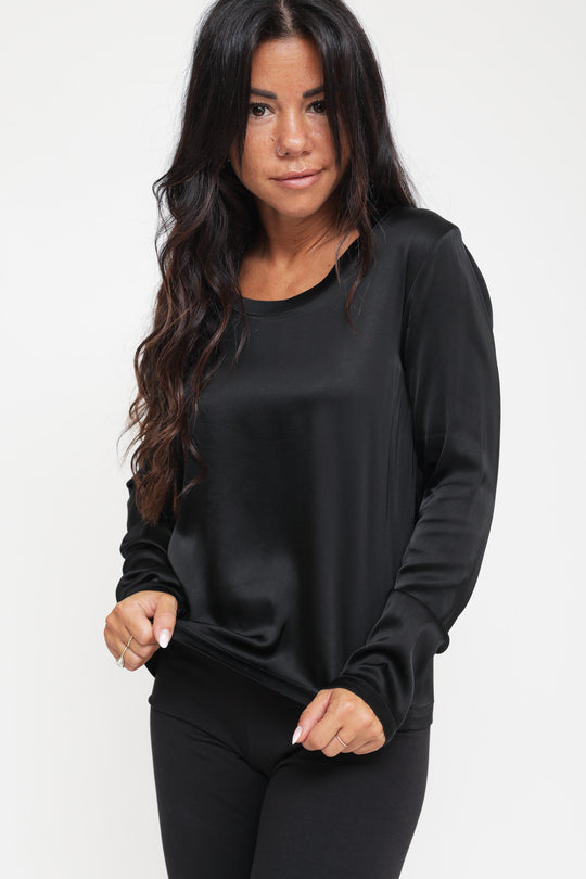 Blusa Collo A Madonna - Nero